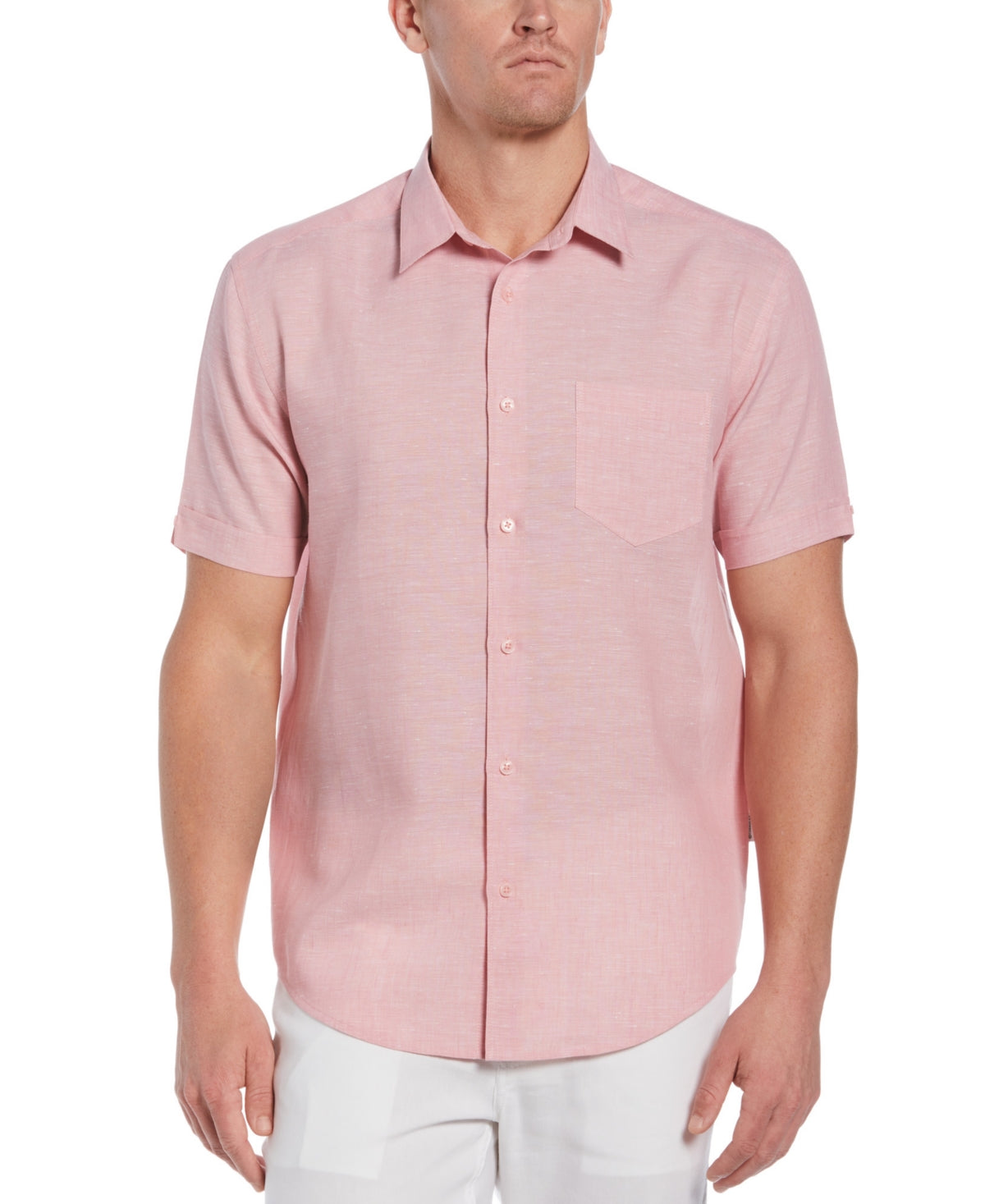 Cubavera Men's Linen Blend Travelselect Pink Small