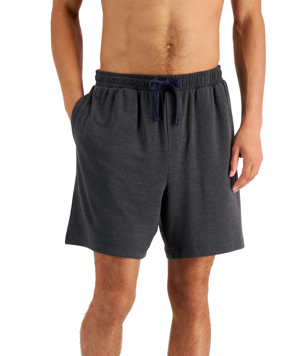 Club Room Men's Solid Terry Pajama Shorts Charcoal Grey Small
