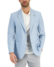 Nautica Men Modern-Fit Active Stretch Structure Weave Sport Coat 42 R Light Blue
