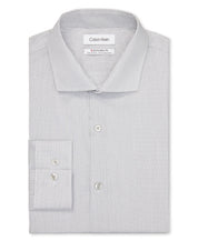 Calvin Klein Men Classic fit Dress Shirt Medium Long Sleeve Grey Check
