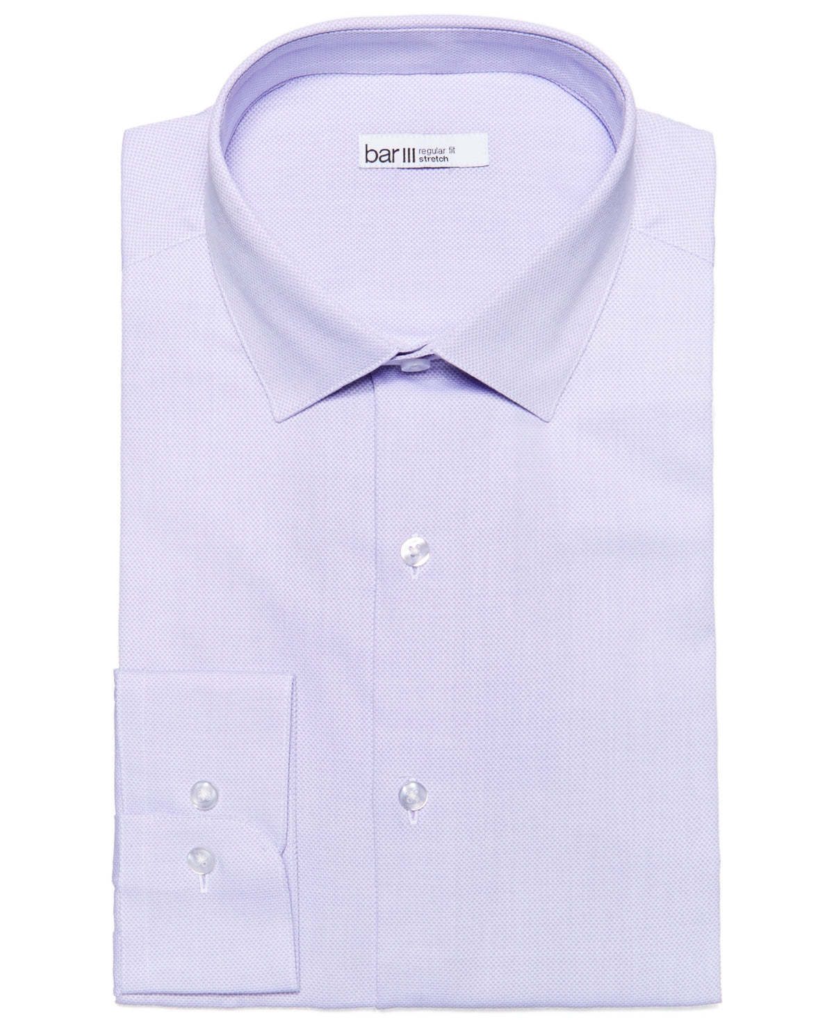 Bar III Slim Fit Textured Button Down Dress Shirt Purple Medium