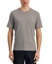 Alfani Men's Drop Needle Crewneck Short Sleeve T Shirt Wallstreet Grey XL