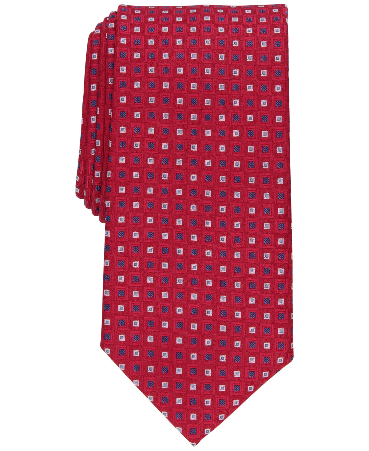 Club Room Men's Classic Neat NeckTie Red OS