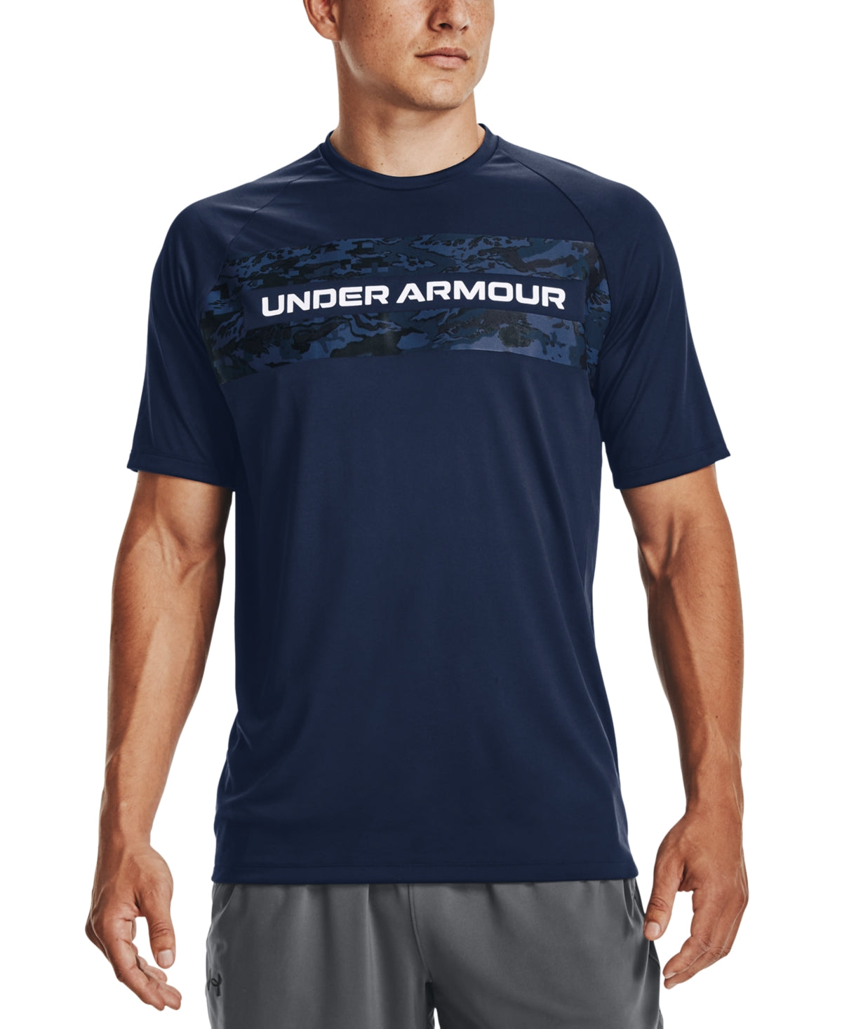 Under Armour Men's Ua Tech Logo T shirt  Dark Blue  2Xl