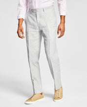 Bar III Mens Slim-Fit Blue Chambray Suit Pants Grey 34 x 32