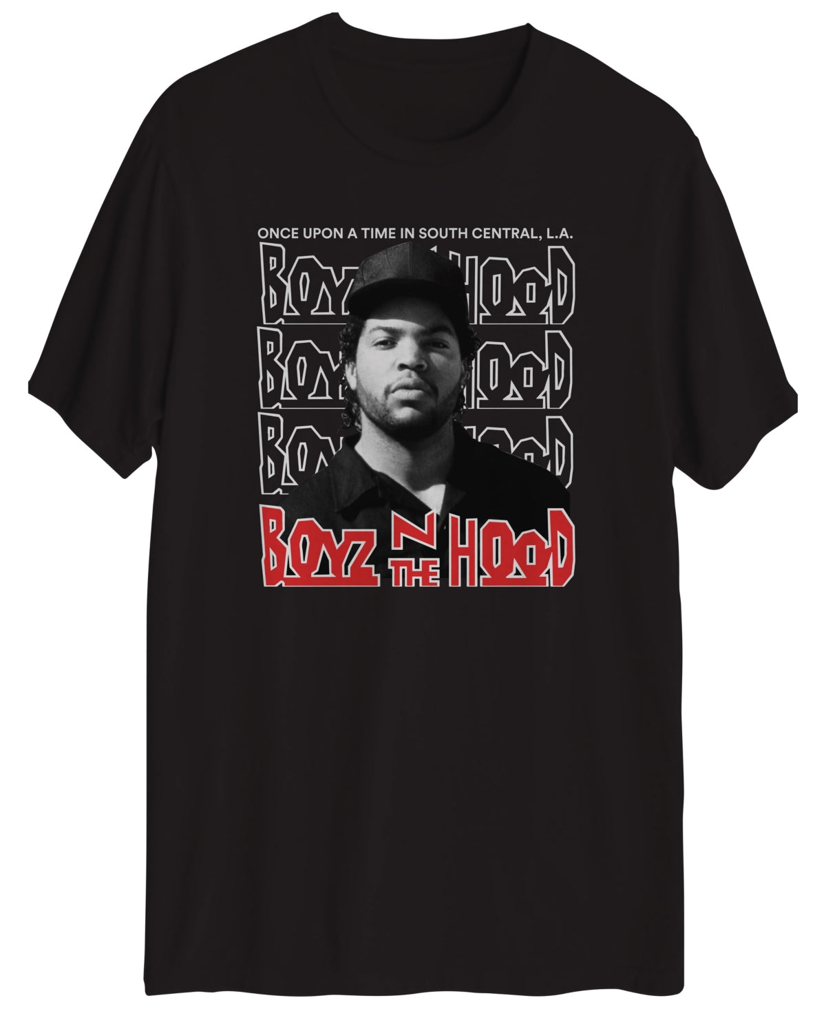 Hybrid Apparel Men's Boys in the Hood Graphic Short Sleeve T Shirt Black large
