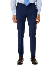 Bar III Mens Skinny Fit Stretch Pants Blue Plaid 32 x 32
