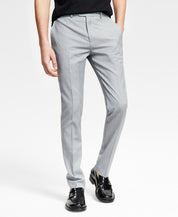 Bar Iii Mens Slim fit Dress Pants 36 / 28 Light Grey Solid Wool