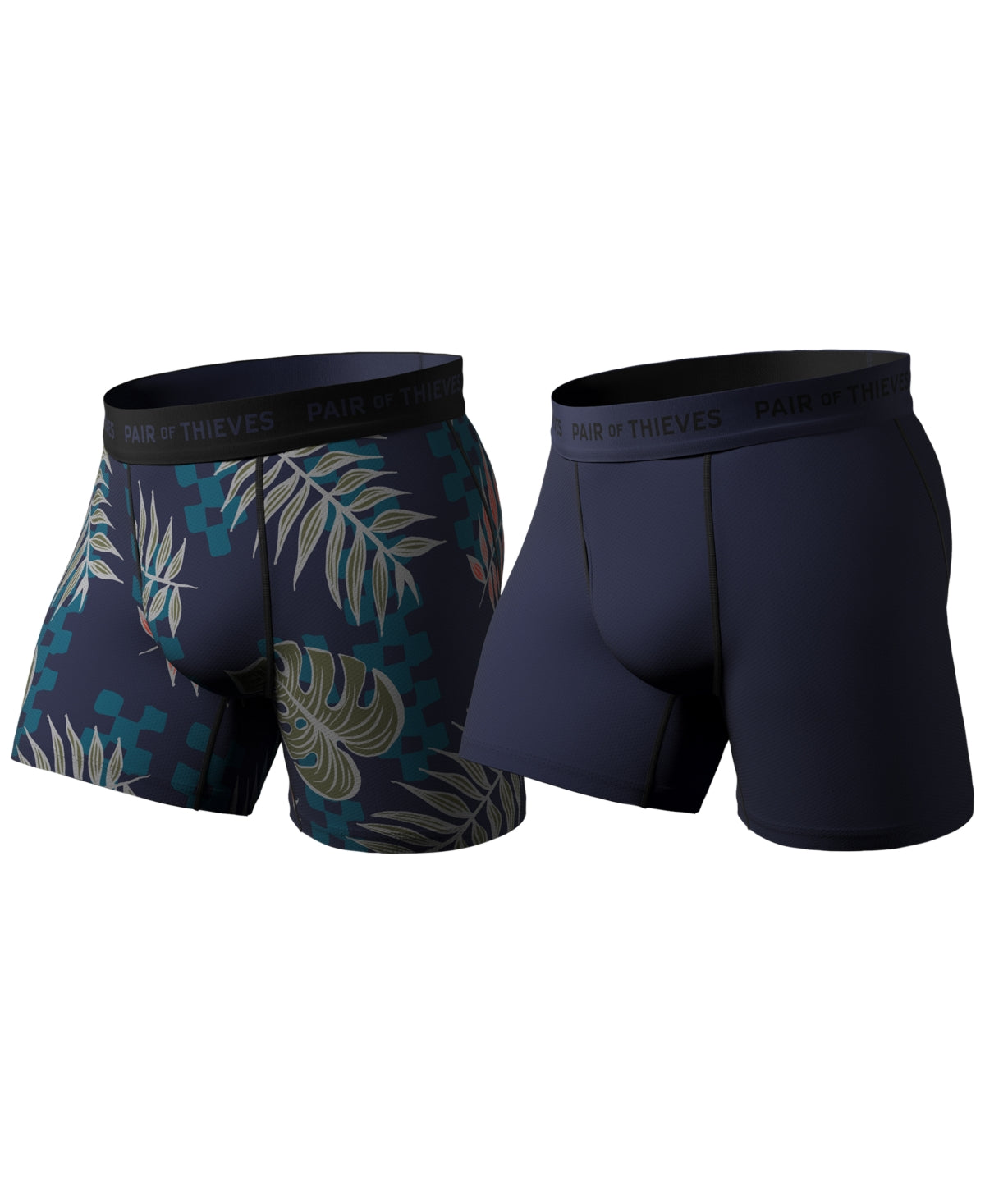 Pair Of Thieves Mens 2 Pack Regular fit Boxer Briefs Underwear Small Blue Solid