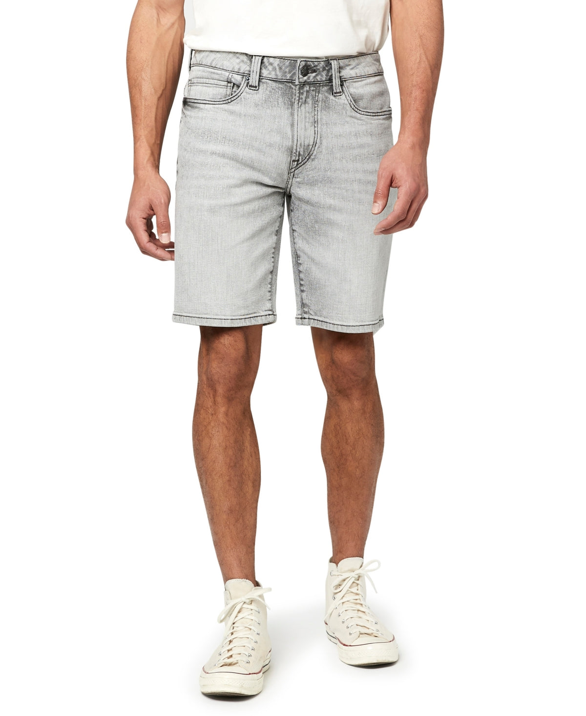 Buffalo David Bitton Men's Creased Relaxed Straight Dean 10.5 Shorts Grey 32