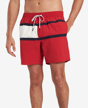 Tommy Hilfiger Men's Big Tall Flag Swim Trunks Apple Red 2XLT