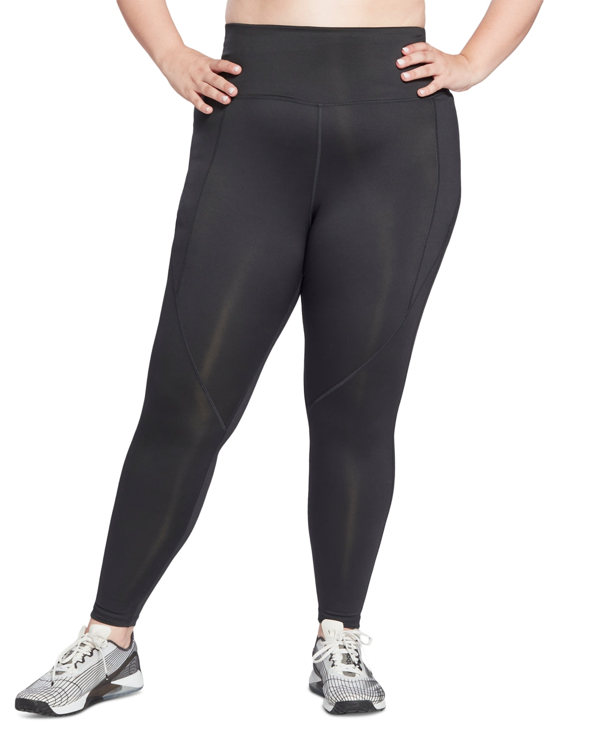 Reebok Women Regular fit Tights Leggings 3X Black Solid