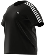 Adidas Womens Regular fit Short Sleeve 3 Stripes T-Shirt Shirt XXL Black Solid