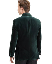 Hugo Boss Mens Slim fit Velvet Sport Coat Blazer 38 R Green Solid