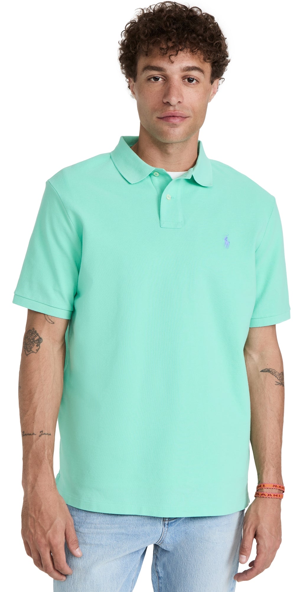 Polo Ralph Lauren Mesh Polo Shirt Green Large