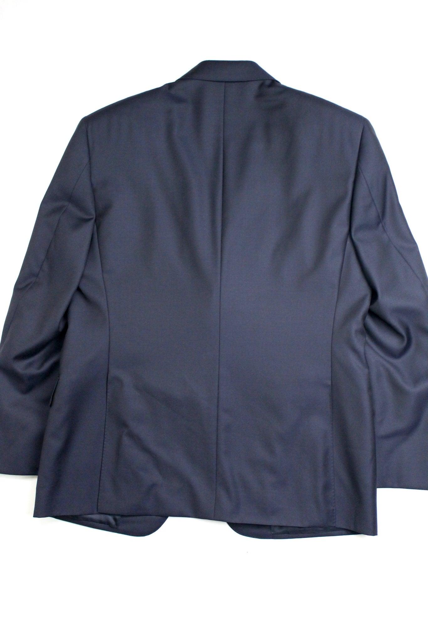 Canali Mens Siena Solid Navy Blue Suit Jacket 50C IT / 40S US Wool