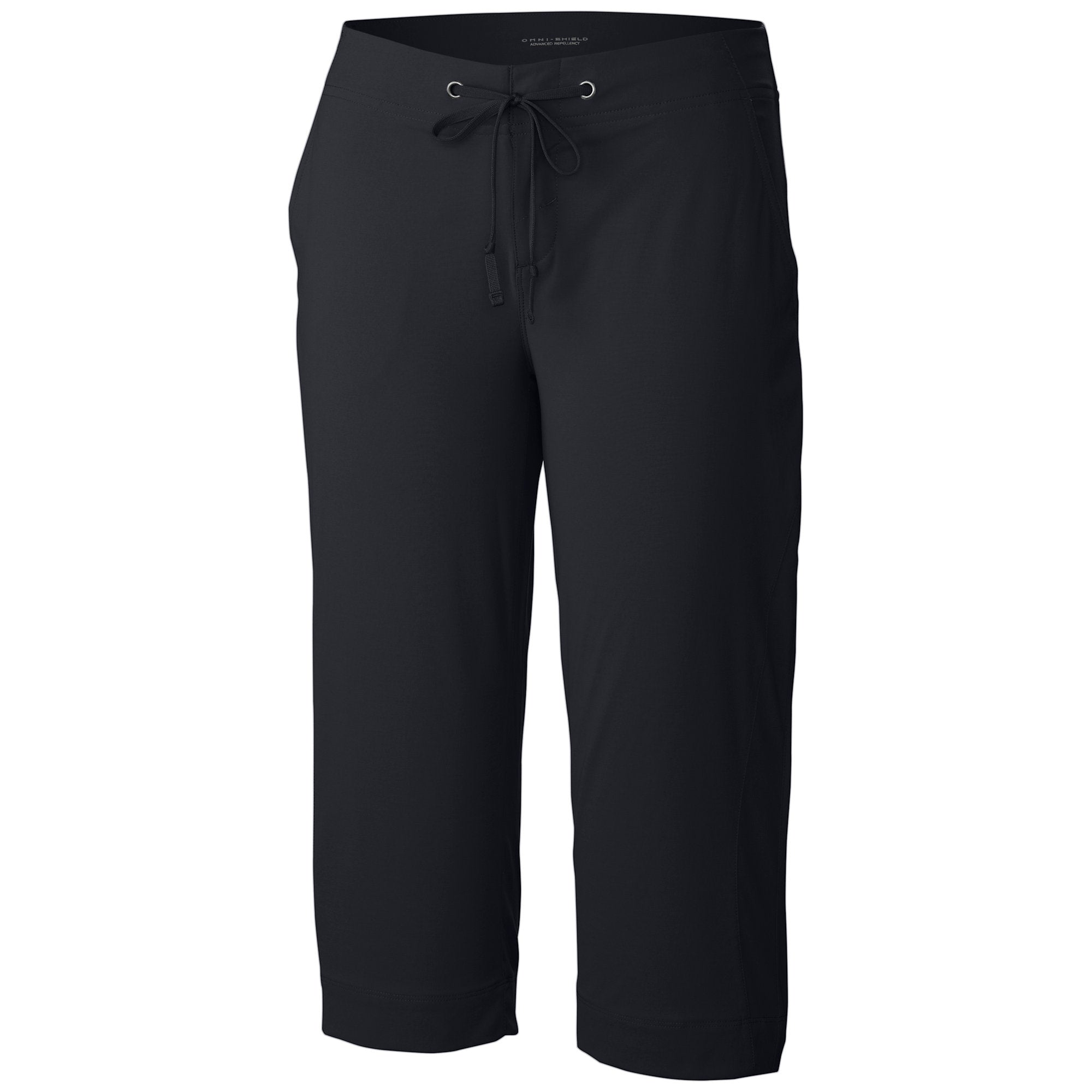 Columbia Womens Athletic fit Casual Capri Pants 24W / 18 Black Solid