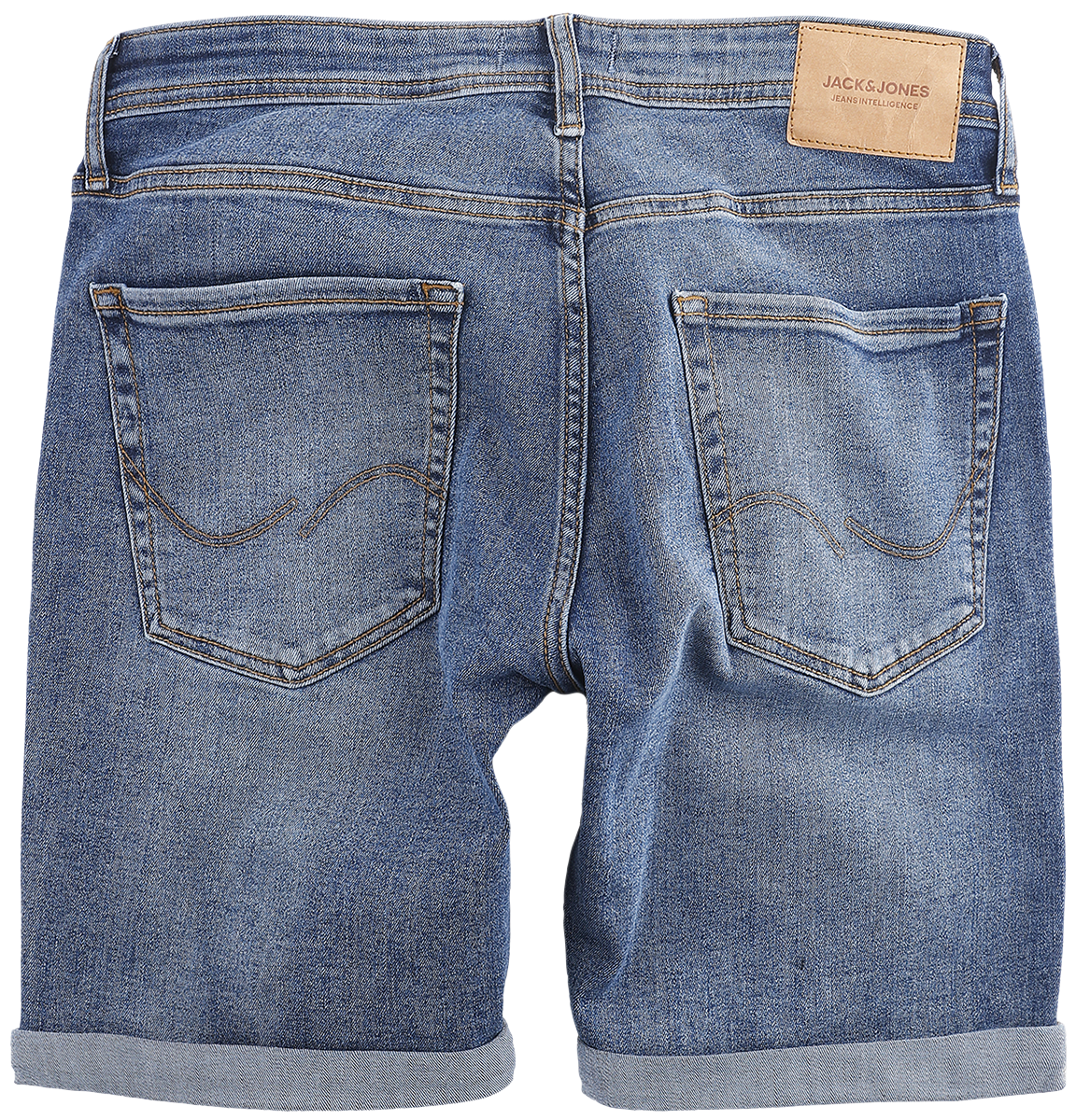 Jack & Jones Mens Rick Distressed Denim Shorts  Blue XL