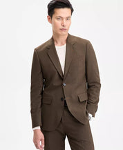 Hugo Boss Mens Modern fit Suit Jacket Blazer 40 R Brown Solid Stretch