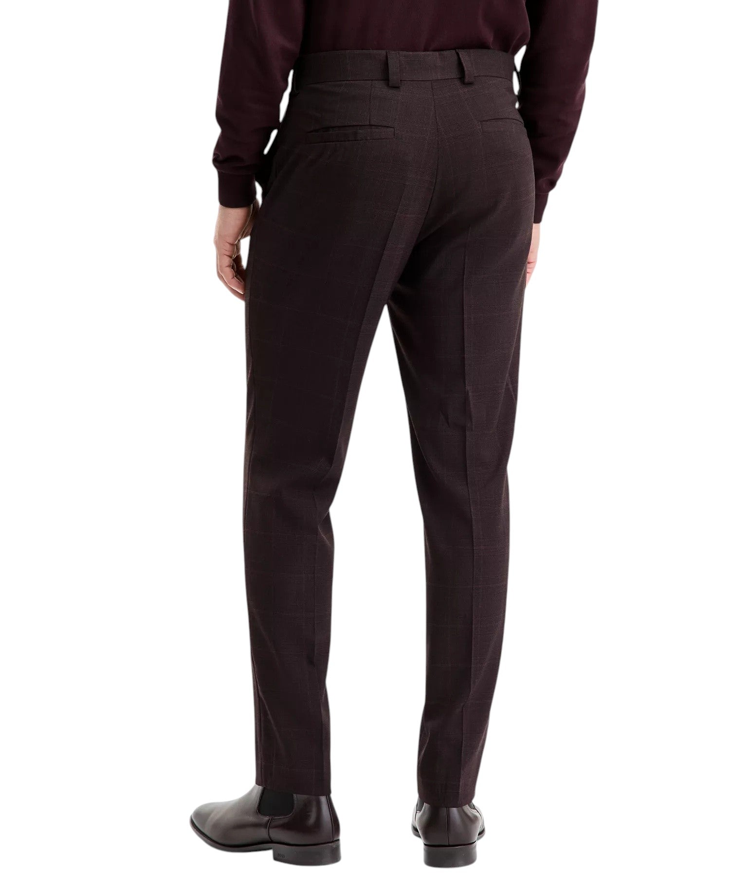 Hugo Boss Mens Modern fit Dress Pants 38 / 32 Red Plaid