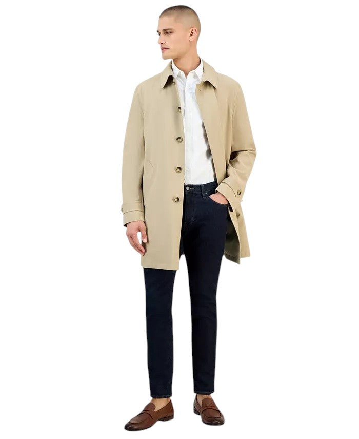 Michael Kors Mens Classic fit Raincoat Coat 44 R Beige Solid