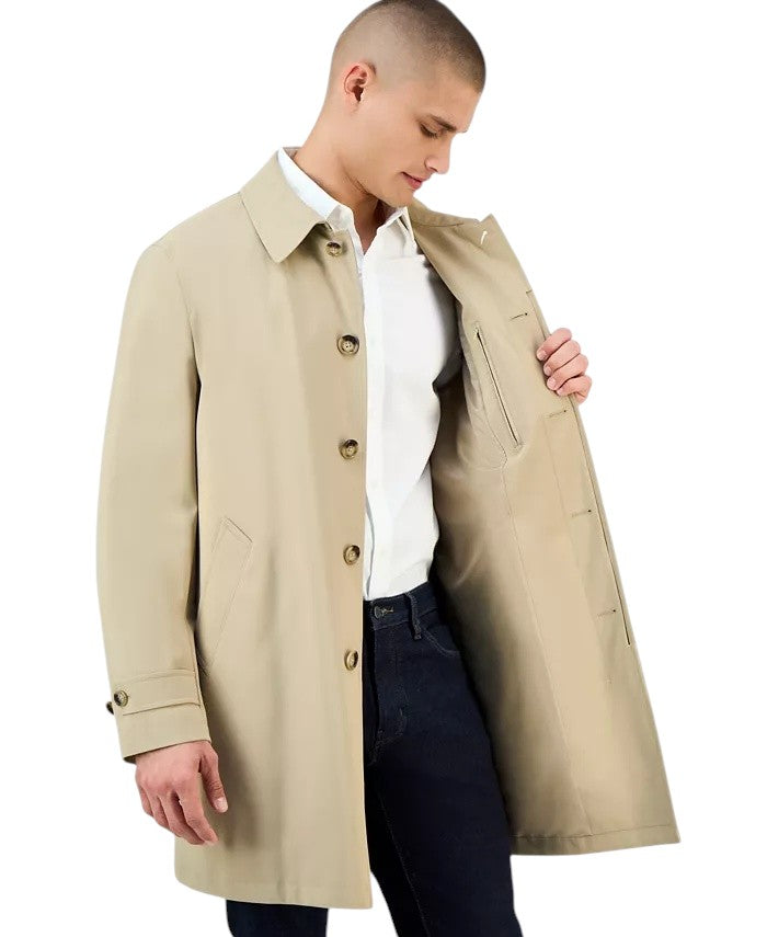 Michael Kors Mens Classic fit Raincoat Coat 44 R Beige Solid
