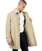 Michael Kors Men's Classic-Fit Raincoat Coat 40 S Beige