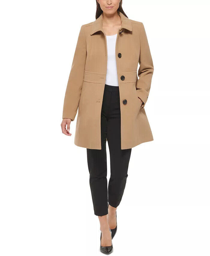 TOMMY HILFIGER Women's Peacoat Coat Camel XS Extra Small