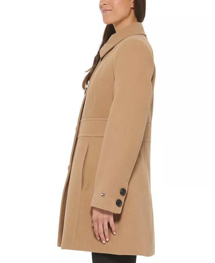TOMMY HILFIGER Women's Peacoat Coat Camel XS Extra Small