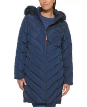 TOMMY HILFIGER Women's Puffer Coat Large Navy Blue