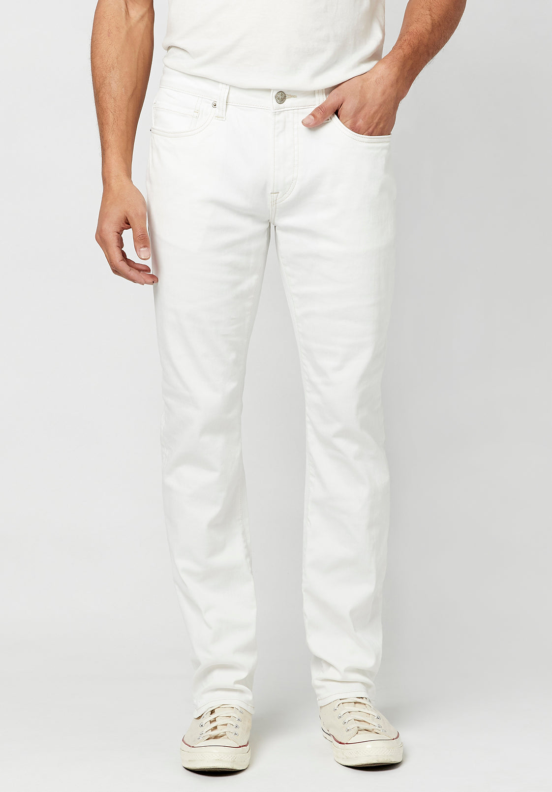Buffalo David Bitton Mens Straight Six Authentic Jeans Pure White 32x  32