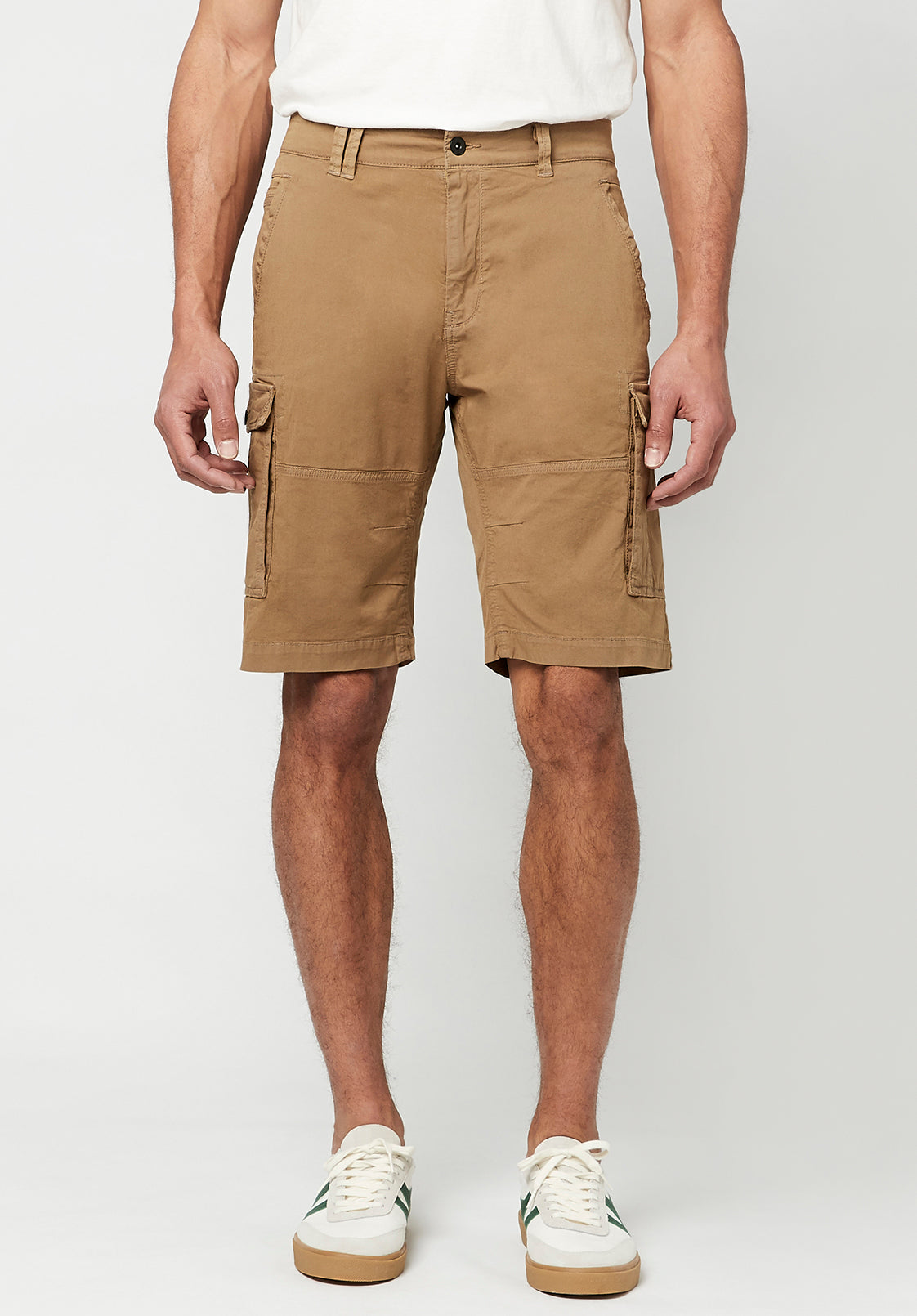 Buffalo Hortus Men's Twill Cargo Shorts Bm23587 Tannin 36 Beige Reg