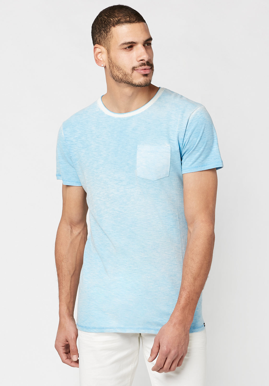 Buffalo David Bitton Mens Faded Inside T shirt Blue Small