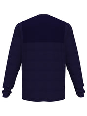 PGA TOUR Men's Mixed Media Sun Protective Shirt Navy Blue Medium