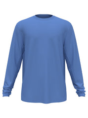 PGA TOUR Men's Mixed Media Sun Protective Long Sleeve Shirt All Aboard Blue XL