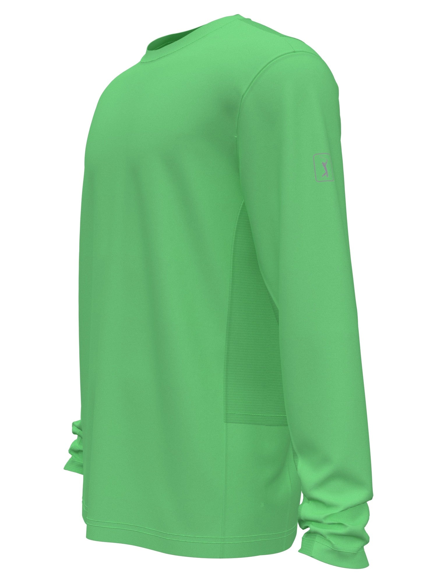 PGA TOUR Men's Mixed-Media Sun-Protective Long Sleeve Golf Shirt Green 2XL