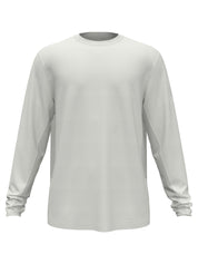 PGA TOUR Men's Mixed Media Sun Protection Long Sleeve Shirt White Small