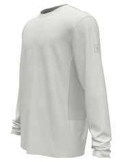 PGA TOUR Men's Mixed Media Sun Protection Long Sleeve Shirt White Small