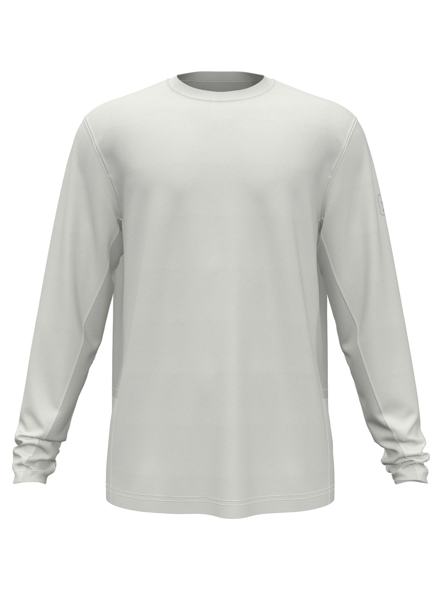 PGA TOUR Mens Mixed Media Long Sleeve Sun Protection Shirt Bright White XL
