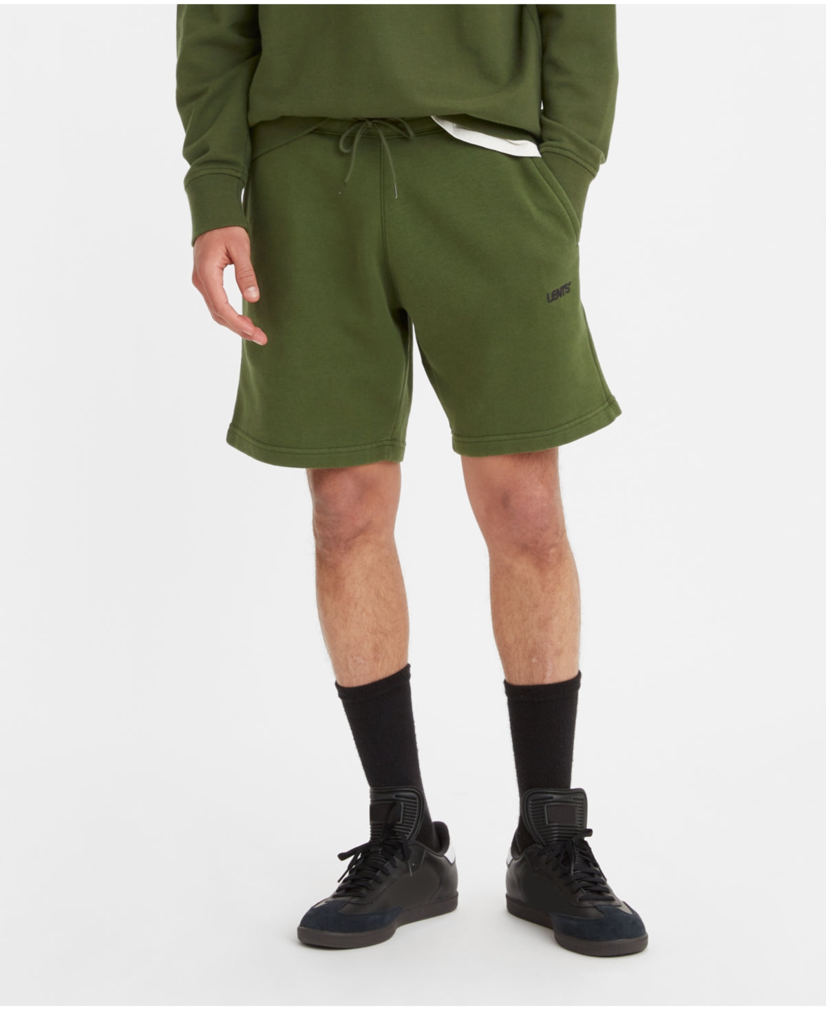Levi's Men's Relaxed Fit Elastic Waist Sweat shorts  Mossy Green  Xxl