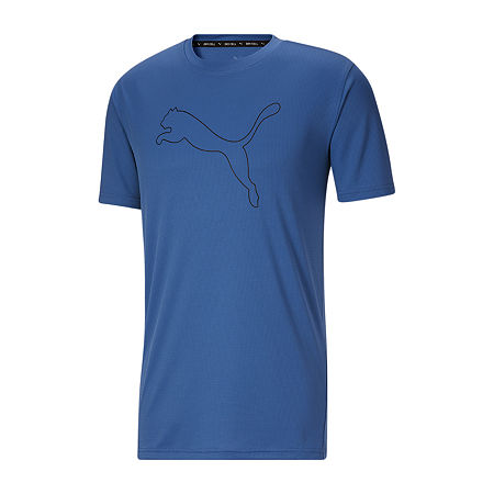 Puma Men's Solid Short Sleeve T shirt Navy Large