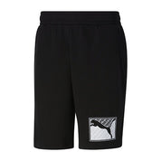 PUMA Men's Casual Shorts Black Logo Crosswise Shorts Small