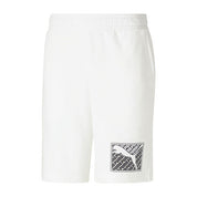 Puma Men's Cross Box Logo Shorts Xl White