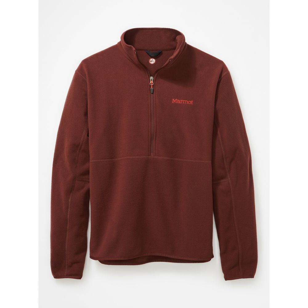 Marmot Mens Rocklin Half Zip Fleece Sweatshirt Black XXL