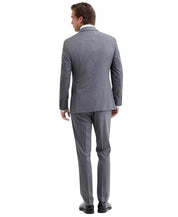 Dkny Mens Modern fit 3 Piece Vested Suit 36 R / 29 Waist Grey Solid Stretch