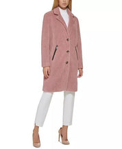 DKNY Women's Teddy Coat Rosewood Pink Medium