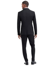 Dkny Mens Modern fit 3 Piece Vested Suit 36 S Pants 29 / 30 Black Solid