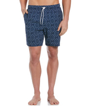 Cubavera Mens Dot Print Drawstring Swim Trunks Blue 2XL