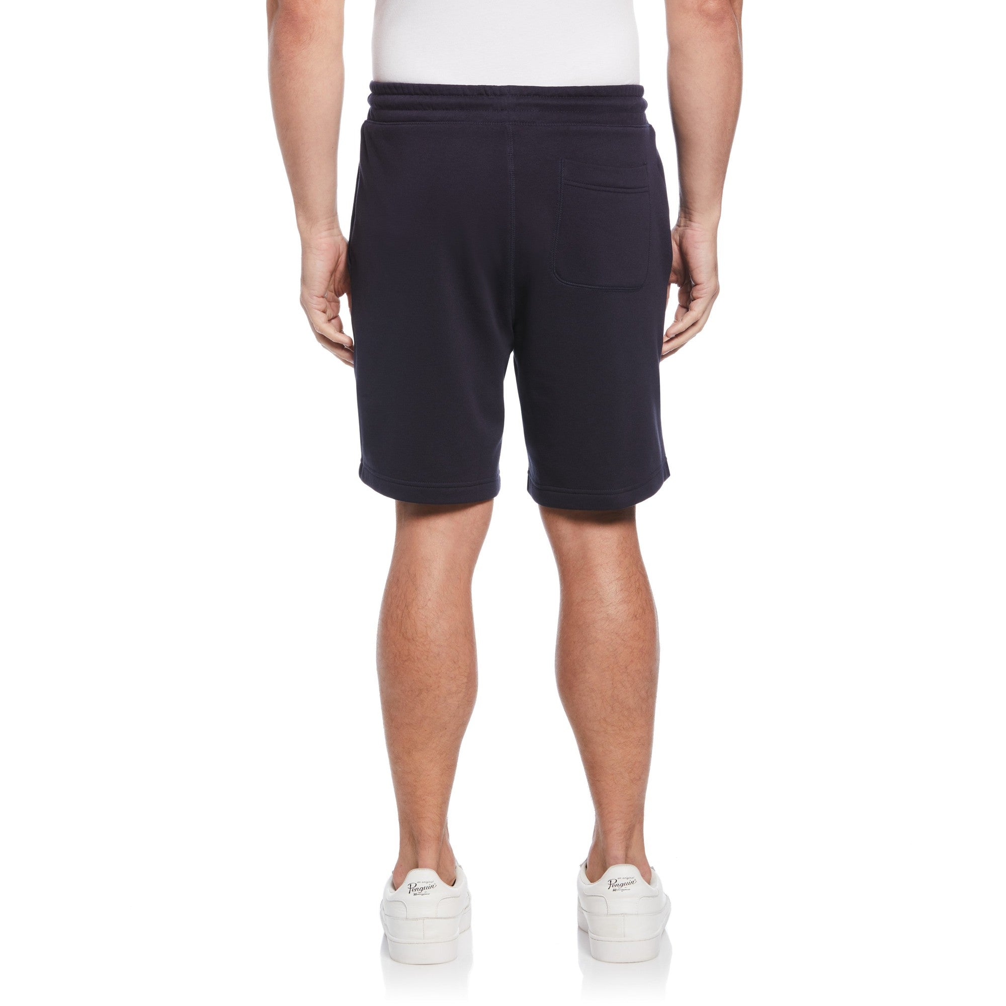Original Penguin Mens Floral Stamp Logo Fleece Shorts Dark Sapphire Blue XL