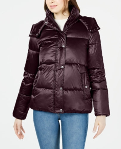 TOMMY HILFIGER Womens Hooded Puffer Coat XL Auburn